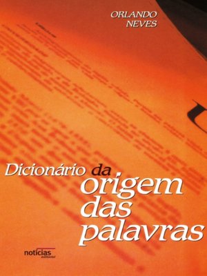 cover image of Dicionário da origem das palavras
